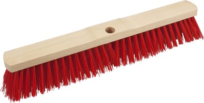 Buemag Straatbezem - rood - elaston haren/hout - 50 cm - buitenvegen