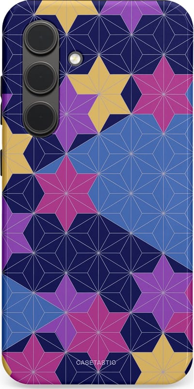 Casetastic Hoesje Geschikt voor Samsung S24 - Stijlvolle Beschermende Duo-layer Case - Sterrenlijn