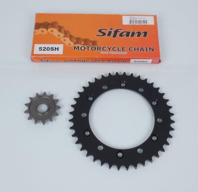 Kit chaîne Axring pour moto Yamaha 250 Wr-F 4T 2001 à 2014 13x40 pas 520 Neuf
