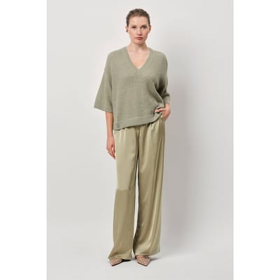 Dante6 Talya V-neck Sweater Sunlit Grass Maat: XS | Sweaters Outlet | Dames | Groen
