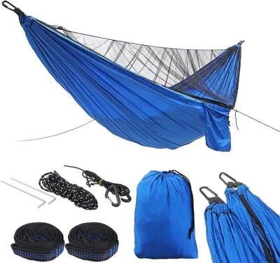 Campinghangmat - Slaapschommel - Buiten Ontspannen - Sterke Parachutestof - 290 x 140 cm - Groen