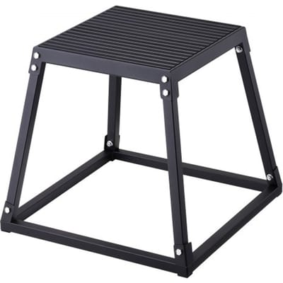 VEVOR Plyometrische Jump Box, 458 mm Plyo Box, Plyometrisch platform Plyobox Zwart, Antislip fitnessoefening Step-Up Box voor thuiswork-out, conditionele krachttraining, dijbeentraining