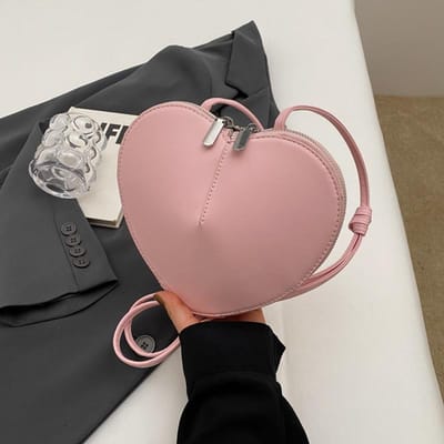 Dames zijn dol op sling purses Dames hartvormige telefoontassen Designer PU mini portemonnee Effen kleine crossbody tassen gray