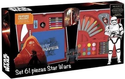 Tekenkoffer Schoolgerief Star Wars (61 pcs) waterverf stiften kleurpotloden