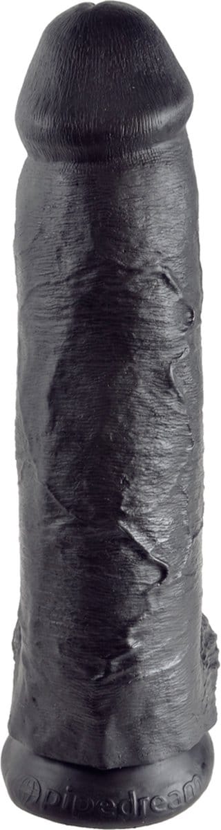 12 Inch Cock - With Balls - Black - Realistic Dildos