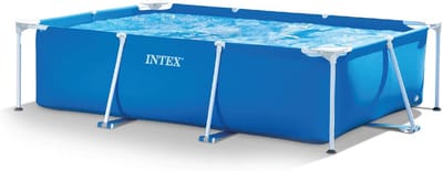 Frame Zwembad - Opzetzwembad - 300 x 200 x 75 cm - Rechthoekig Zwembad - Metal Frame Pool - Zwembad voor Tuin & Familie - Stevig Framezwembad - Blauw