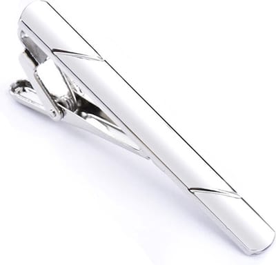 Dasspeld - Stropdas Clip - Striped Dasclip - Zilver
