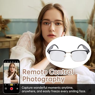 Smart Audio Glasses, Bluetooth Sunglasses Blue Light Blocking, Smart Glasses With Touch And Voice Assistance, Hands-Free Smarts Sunglasses Built In Microphone Speakers For