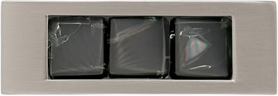 Domino Kristallen Meubelknop in Zilver en Wit Glas Kristallen knoppen Robuust glasontwerp Meubelknoppen Meubelgreep Glamoureuze stijl voor kasten en ladekasten 7x3 cm