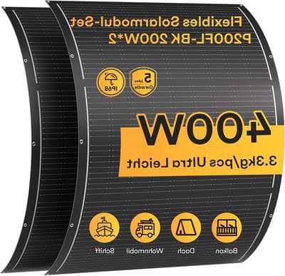 Flexibel Zonnepaneel - Draagbaar Paneel - Energievoorziening Buiten - Glasvezel Lamineerproces - 200W 4 Stuks
