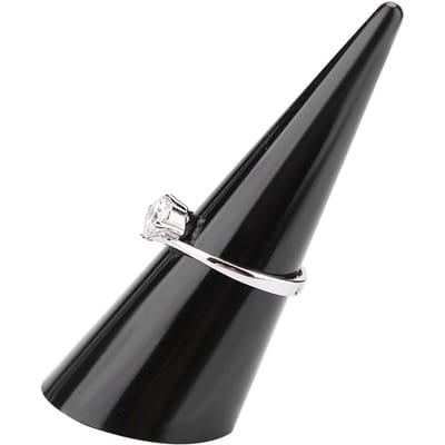 5 pièces Porte-bague d'exposition à un doigt Présentoir Organisateur de bagues de bijoux noir