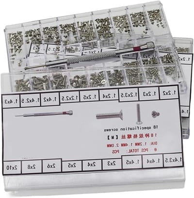 Micro Schroeven - Reparatieset - Kleine Reparatie - Roestvrij Staal - 1000 Stuks - Zwart