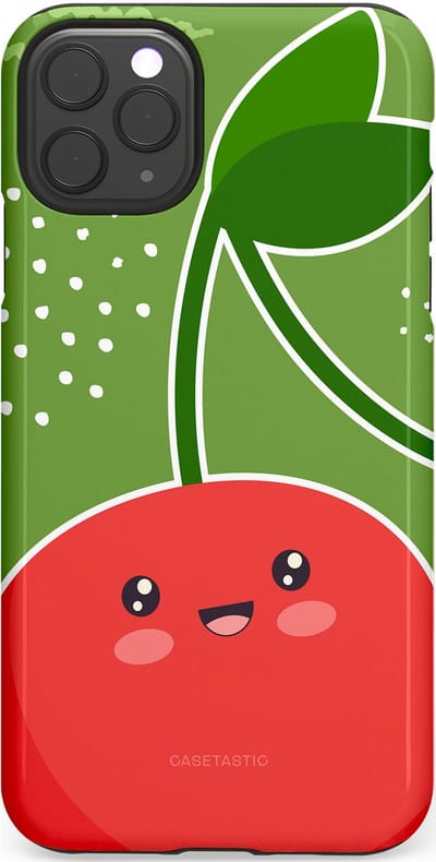 Casetastic Hoesje Geschikt voor Apple iPhone 11 Pro Max - Stijlvolle Beschermende Duo-layer Case - Kersenkus