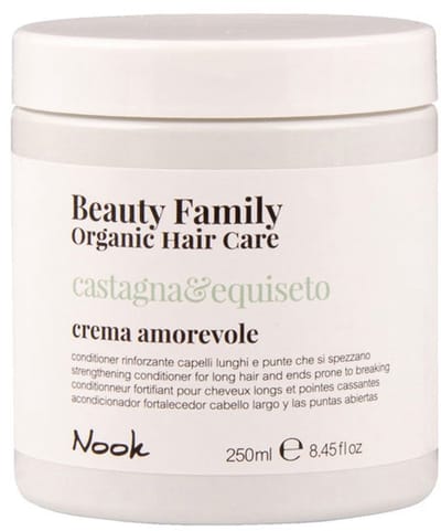 Nook Beauty Family Organic Hair Care Castagna&Equiseto Crema Amorevole 250ml - Strengthening conditioner for long hair and ends prone to breaking