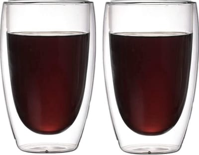 Dubbelwandige Glazen - 2 Stuks - 450ml - Koffieglazen - Theeglazen - Cappuccino Glazen - Latte Macchiato Glazen