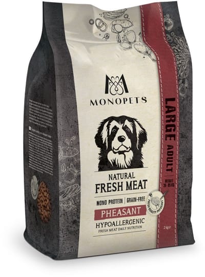 Monopets Natural Fresh Meat Large Adult - Hondenbrokken - Fazant 12.5 kg