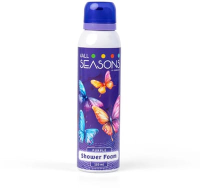 4all seasons - Kinder showerfoam - 150 ml - Vlinder - Paars - Kinderverzorging - Huidverzorging