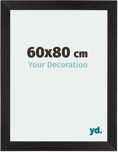 Your Decoration - Puzzellijst 60x80 cm - Zwart Houtnerf - Puzzellijst 1500-2000 stukjes - MDF Fotolijst - Mura