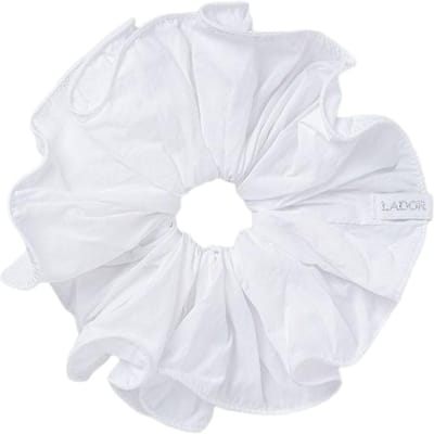 Lador Witte Haar Scrunchie Zachte Stof Zacht Styling Accessoire white