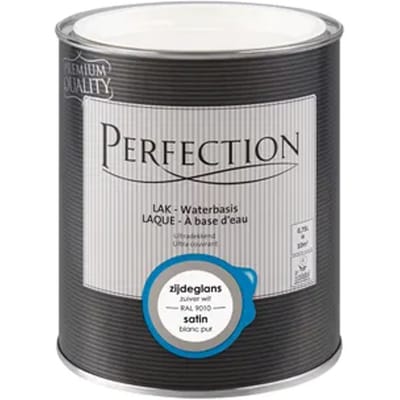 Perfection Houtlak Lak - Zijdeglans - Zuiver Wit Ral 9010 - 750ml
