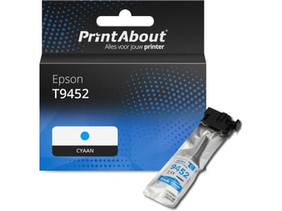 PrintAbout huismerk Inktcartridge T9452 Cyaan Hoge capaciteit Geschikt voor Epson