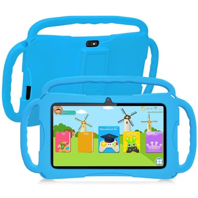 BDF 7 Inch 4GB+64GB Android13 Kinderen Tablet PC Computer With Accessories blauw