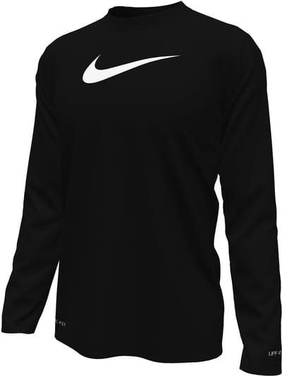 Nike Swimwear - T-shirt LM - Maat 128-137 - Meisjes - ZWART -