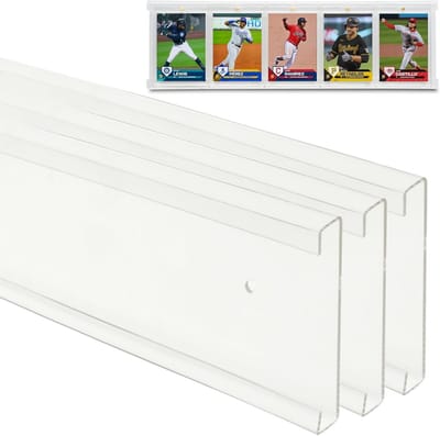 3-Pack Acryl Magnetische Kaarthouder Display - 15 Kaarten Wandmontage Baseball Magnetische Kaartplaat & Toploader Display - Verzamelkaart Display Case Sportkaart Display Case voor Basketbal