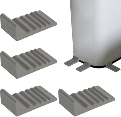 Afvalcontainer Wandbescherming - Antislipmat Stickers - Muren Beschermen - Schokabsorberend TPU - 4 Delig Set - Transparant