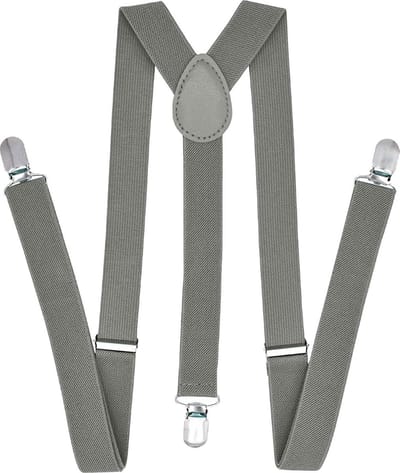 Fako Fashion - Heren Bretels - Dames Bretels - Effen - 100cm - Grijs