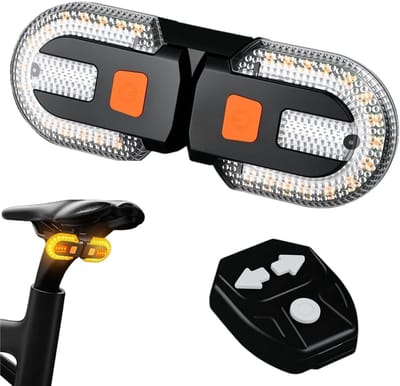 Fietsverlichting met alarm en oplaadbare batterij - Fietslampje - Fietsalarm - Fietslamp - Fietsalarm met afstandsbediening - Fiets achterlicht - USB oplaadbaar - Waterdicht - Alarmsysteem - Achterlicht voor fietsen met alarmfunctie - Zwart