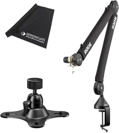 SnelShoppen - Professionele Studio Arm voor Microfoon met Veer Demping en Kabelbeheer - Ideaal voor Podcasters, Streamers en Creators - Zwart