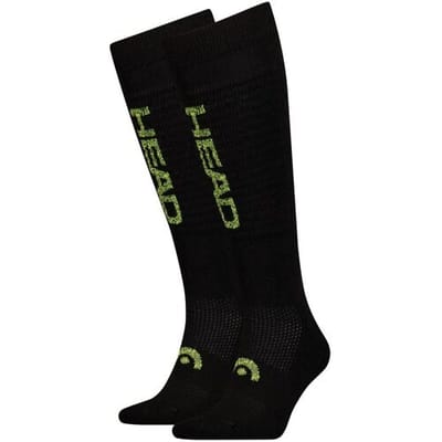HEAD Skisokken Unisex Logo Kneehigh 2-pack Black Combo-35/38
