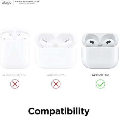 Vervangende Oorhaakjes voor Airpods 3e Generatie - Anti Slip Ergonomische Oordopjes met Opbergzakje (Wit)