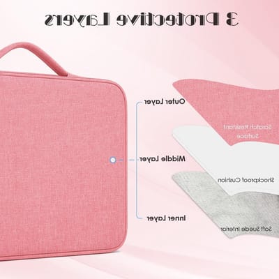 Laptop Sleeve 13 inch voor MacBook Neo en iPad Air - Waterdichte Beschermtas, Multifunctionele Draagcase in Roze, Geschikt voor Pro Chip en M4 Chip