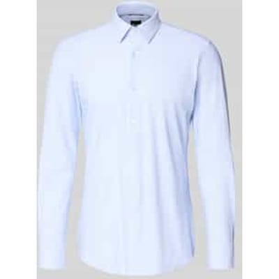 Slim fit zakelijk overhemd met all-over motief Model 'HANK'
