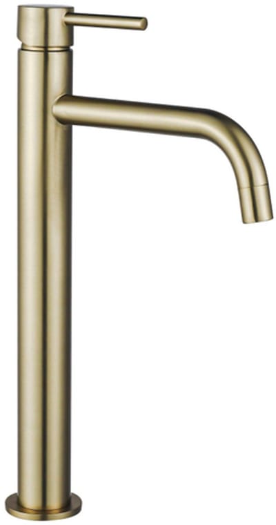 FugaFlow Eccelente Sobrado Badkamer Slim Wastafelkraan - 32.6cm - verhoogd - opbouw - messing geborsteld PVD