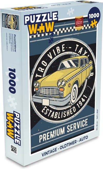 Puzzel Vintage - Oldtimer - Auto - Legpuzzel - Puzzel 1000 stukjes volwassenen