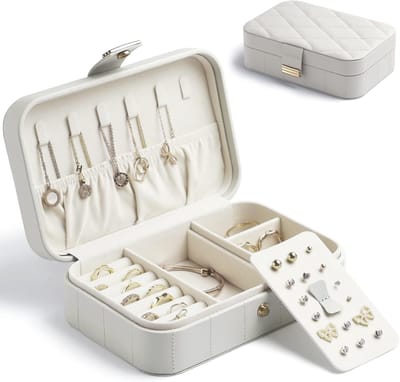 Draagbare Reissieraden Organizer voor Oorbellen, Ringen en Kettingen - Compacte Sieradendoos voor Vrouwen