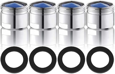 Dailygoods - Perlatoren Voor Kranen, 4 Stuks Waterkraan Zeef Straalregelaar M18, Koperen Zeef Kraan Perlator Opzetstuk Met 4 Afdichtingen