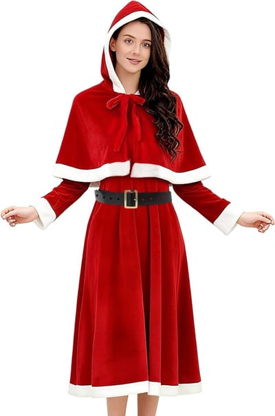 Vrouwelijk Kerstman Kostuum voor Dames - Feestelijke Santa Outfit, Cosplay Jurk en Carnaval Kostuum voor de Kerstperiode