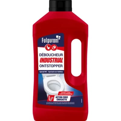 Fulgurant Industrieel Ontstopper - WC en Afvoer Ontstopper - Krachtige Formule Soda en Bleekwater - 1 L