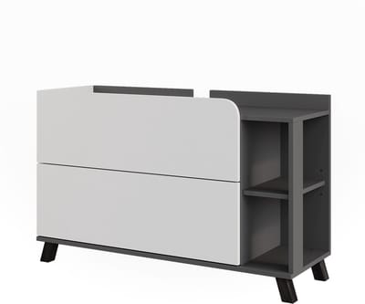Vicco Karen Wastafelonderbouw – 100 x 65 cm met 2 laden Antraciet/wit