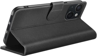 Zanae, Hoesje geschikt voor iPhone 15 - Wallet Case & Magneetsluiting, Zwart