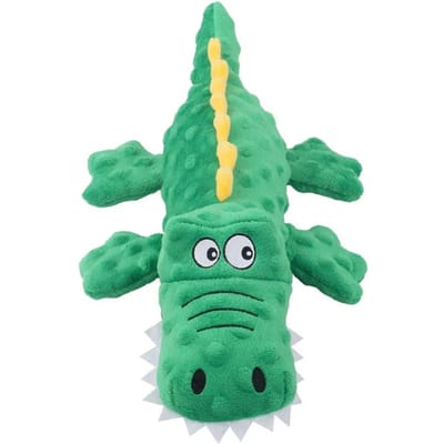 Jouet pour chien en peluche durable et couinant Jouet à mâcher interactif durable pour chien Idéal pour les chiens de petite, moyenne et grande taille Mignon Crocodile Chiot Chat Jouets pour Animaux de Compagnie Haute Qualité vert