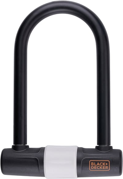 BLACK+DECKER Beugelslot - Fietsslot/ Scooterslot/ Motorslot - 14 x 25 CM - 3 Reservesleutels