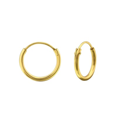 Montebello Oorbellen Alina S - 925 Zilver Verguld - 1,2mm - ∅12mm