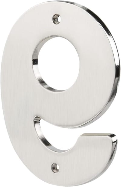 Huisnummer - Adresbordje Deur - Huis Identificatie - Moderne Stijl - 5 Inch - Zilver