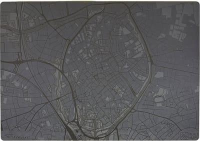 Place Maps Placemat Skyline Parijs - Eiffeltoren - Kunstleer - Champagne - 1 Stuk