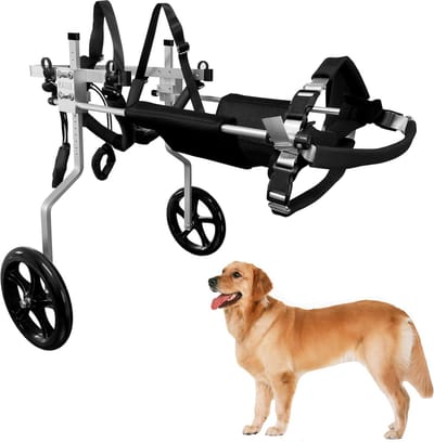Verstelbare Hondenrolstoel 2 Wielen voor Kleine Hond voor Revalidatie Achterpoten